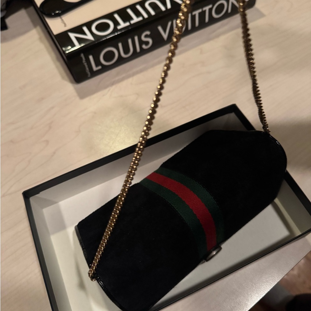 Gucci Black Suede Wallet /Clutch Bag - Picture 5 of 7